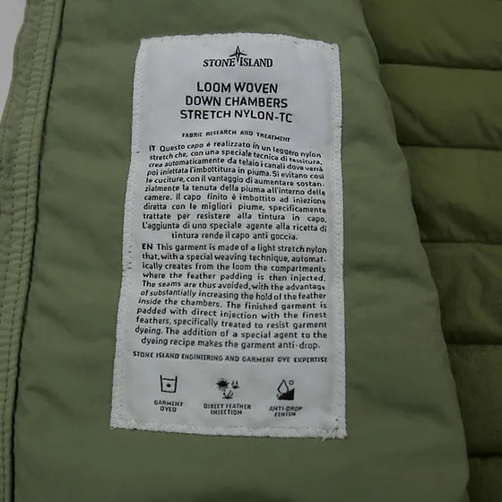 S/S 21 Stone Island Loom Woven Down Chambers Stretch Nylon-TC Gilet Vest
