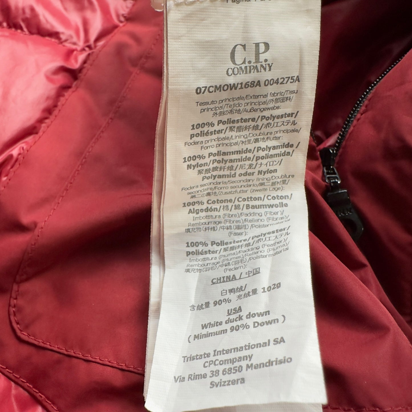 C.P. Company Micro M Down Jacket - Red