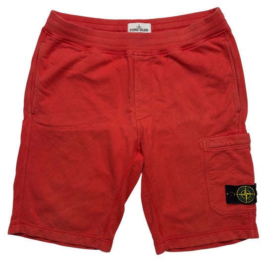 S/S 16 Stone Island Cotton Sweat Shorts - Red