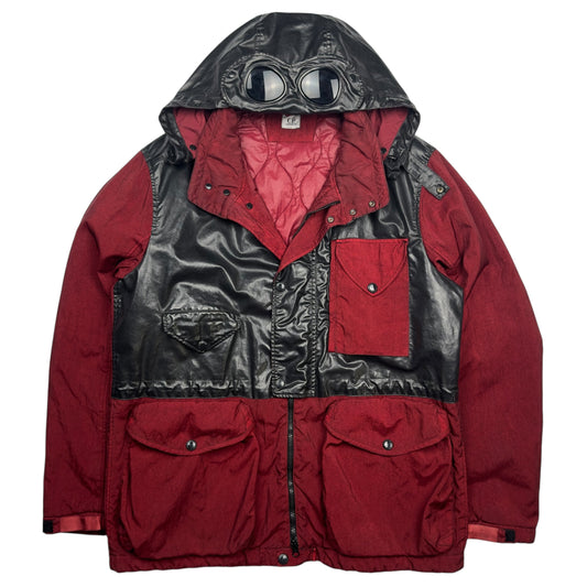 C.P. Company Quartz Goggle Jacket – Crimson Red / Black