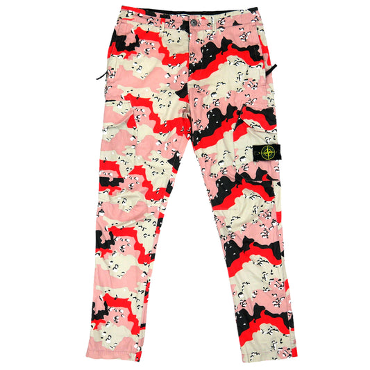 S/S 20 Stone Island 3C+PU Desert Camo Cargo Pants